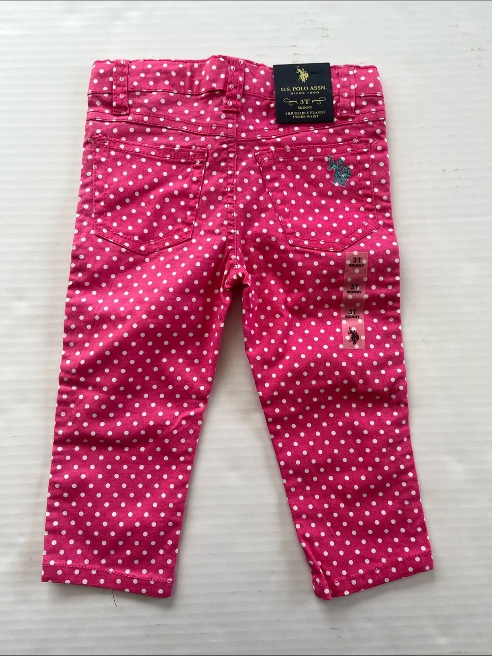 U.S. Polo Assn. Hot Pink Polka Dot Jeans for Kids